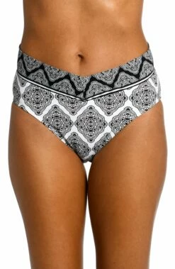 Oasis Tile Crossover High-Waist Bottom -Lablanca Sales Shop LB3VD99 BWH F 1