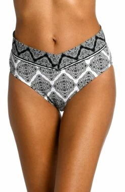 Oasis Tile Crossover High-Waist Bottom