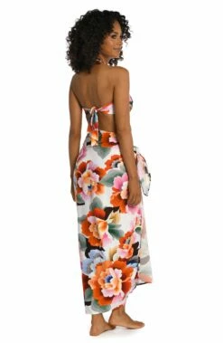 Floral Rhythm Pareo Wrap 13 Floral Rhythm Pareo Wrap -Lablanca Sales Shop LB3VE40 MLT B 2