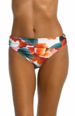 Floral Rhythm Shirred Band Hipster Bottom 8 Floral Rhythm Shirred Band Hipster Bottom -Lablanca Sales Shop LB3VE95 MLT F 2