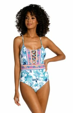 Santorini Sun Strappy Back One Piece - FINAL SALE