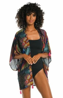 Sunlit Soiree Kimono Cover Up