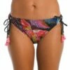 Sunlit Soiree Side Tie Hipster Bottom 2 Sunlit Soiree Side Tie Hipster Bottom -Lablanca Sales Shop LB3VH94 BLK F 1