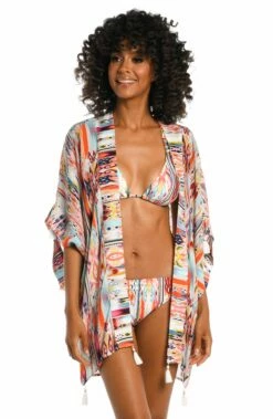 Desert Dream Kimono Cover Up -Lablanca Sales Shop LB3VK63 MLT F 1