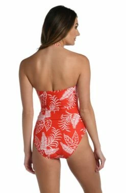 Tropical Tapestry Bandeau One Piece - FINAL SALE -Lablanca Sales Shop LB3ZB13 CHR B