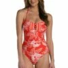 Tropical Tapestry Bandeau One Piece - FINAL SALE