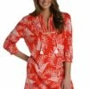 Tropical Tapestry V-Neck Tunic - FINAL SALE 2 Tropical Tapestry V-Neck Tunic - FINAL SALE -Lablanca Sales Shop LB3ZB57 CHR F