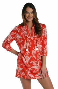 Tropical Tapestry V-Neck Tunic - FINAL SALE