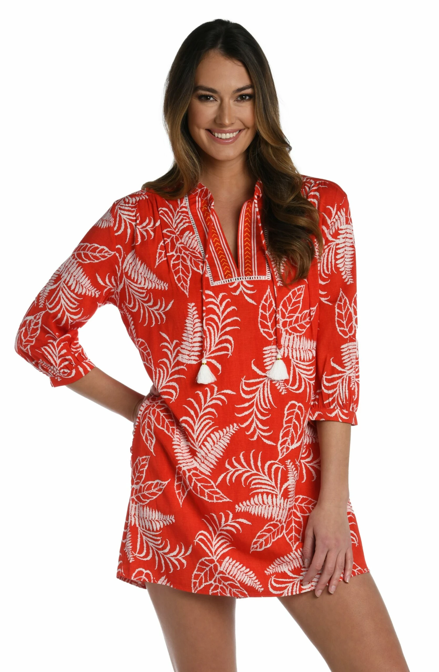 Tropical Tapestry V-Neck Tunic - FINAL SALE 3 Tropical Tapestry V-Neck Tunic - FINAL SALE