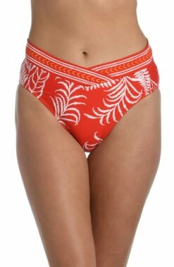 Tropical Tapestry Crossover High-Waist Bottom - FINAL SALE