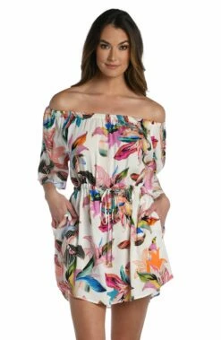 Paradise City Off-The-Shoulder Cover Up Dress