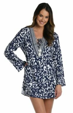 Changing Tides Lace Up V-Neck Tunic - FINAL SALE