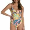 Soleil Twist Keyhole One Piece - FINAL SALE 1 Soleil Twist Keyhole One Piece - FINAL SALE -Lablanca Sales Shop LB3ZF02 MLT F