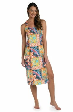 Soleil Over The Shoulder Midi Dress - FINAL SALE