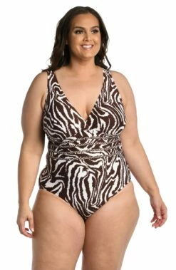 Fierce Lines Multi-Strap Cross-Back One Piece - FINAL SALE -Lablanca Sales Shop LB3ZG22W JAV F 1