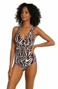 Fierce Lines Multi-Strap Cross-Back One Piece - FINAL SALE -Lablanca Sales Shop LB3ZG22 JAV F 2
