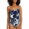 At The Playa Lace Back One Shoulder One Piece