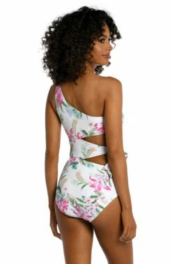 Mystic Palms Cutout One Shoulder One Piece - FINAL SALE 9 Mystic Palms Cutout One Shoulder One Piece - FINAL SALE -Lablanca Sales Shop LB3ZL10 MLT B 2