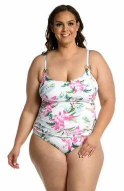 Mystic Palms Lingerie One Piece - FINAL SALE -Lablanca Sales Shop LB3ZL24W MLT F 1