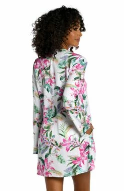 Mystic Palms Lace Up V-Neck Tunic - FINAL SALE -Lablanca Sales Shop LB3ZL55 MLT B 2