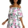 Mystic Palms Off-The-Shoulder Cover Up Dress - FINAL SALE -Lablanca Sales Shop LB3ZL59 MLT F 2