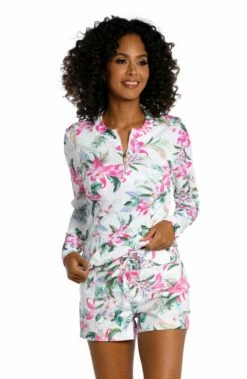 Mystic Palms Half Zip Rashguard - FINAL SALE -Lablanca Sales Shop LB3ZL61 MLT F 2