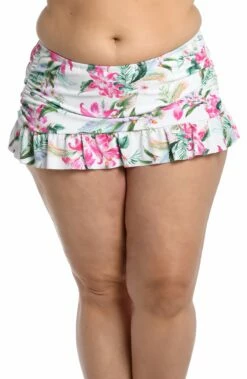 Mystic Palms Asymmetrical Ruffle Skirt - FINAL SALE -Lablanca Sales Shop LB3ZL91W MLT F 1