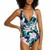 Nightfall Blooms Multi-Strap Cross-Back One Piece - FINAL SALE