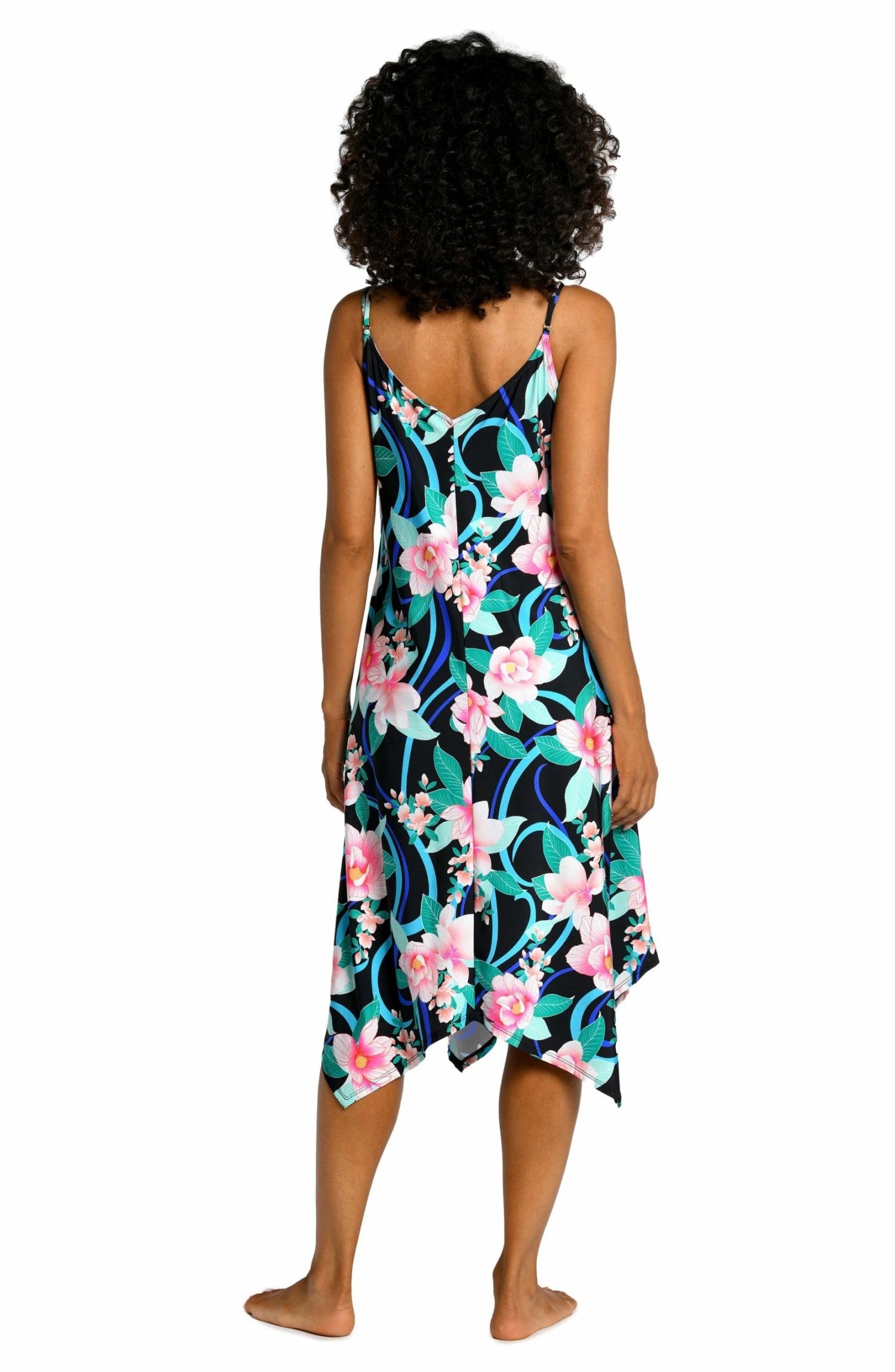 Nightfall Blooms Scarf Hem Dress - FINAL SALE 4 Nightfall Blooms Scarf Hem Dress - FINAL SALE - Image 2