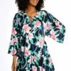 Nightfall Blooms Flounce Tunic - FINAL SALE 1 Nightfall Blooms Flounce Tunic - FINAL SALE -Lablanca Sales Shop LB3ZM53 BLK F 1