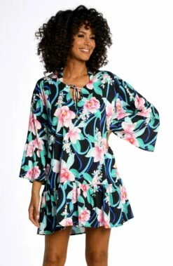 Nightfall Blooms Flounce Tunic - FINAL SALE