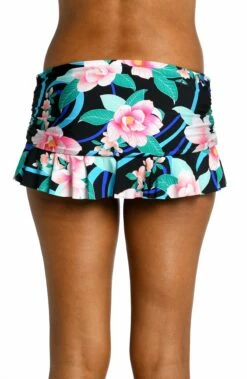 Nightfall Blooms Ruffle Skirted Bottom - FINAL SALE -Lablanca Sales Shop LB3ZM91 BLK B 1