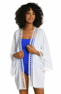 Illusion Covers Kimono -Lablanca Sales Shop LB3ZN63 WHT F 1