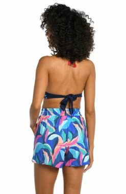 Painted Leaves Beach Shorts -Lablanca Sales Shop LB3ZP64 MLT B 1