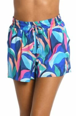 Painted Leaves Beach Shorts