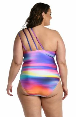 Sunset Shores Strappy One Shoulder One Piece 11 Sunset Shores Strappy One Shoulder One Piece -Lablanca Sales Shop LB3ZQ15W MLT B 1