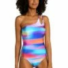 Sunset Shores Strappy One Shoulder One Piece -Lablanca Sales Shop LB3ZQ15 MLT F 2