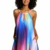 Sunset Shores High Neck Dress 1 Sunset Shores High Neck Dress -Lablanca Sales Shop LB3ZQ31 MLT F 1