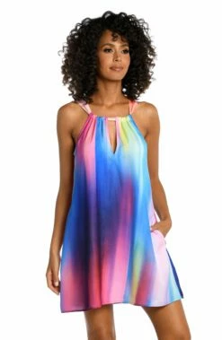 Sunset Shores High Neck Dress -Lablanca Sales Shop LB3ZQ31 MLT F 2