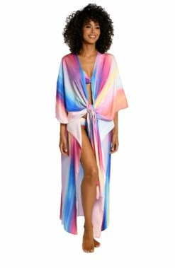 Sunset Shores Long Kimono -Lablanca Sales Shop LB3ZQ63 MLT F 3