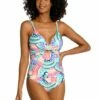 Waves Of Color Twist Keyhole One Piece