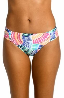 Waves Of Color Side Shirred Hipster Bottom