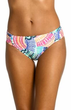 Waves Of Color Side Shirred Hipster Bottom 7 Waves Of Color Side Shirred Hipster Bottom -Lablanca Sales Shop LB3ZR96 MLT F 2