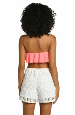 Waverly Covers Crochet Beach Shorts -Lablanca Sales Shop LB3ZW64 IVY B 1