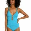 Island Goddess Underwire Lace Up One Piece - Azul -Lablanca Sales Shop LB3ZZ25 AZL F 1