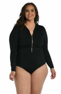 Island Goddess Paddlesuit One Piece - Black -Lablanca Sales Shop LB3ZZ52W BLK F5