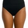Island Goddess Cinch Back High Waist Bottom - Black
