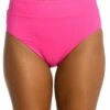 Island Goddess Cinch Back High Waist Bottom - Pop Pink 1 Island Goddess Cinch Back High Waist Bottom - Pop Pink -Lablanca Sales Shop LB3ZZ98 PPN F 1