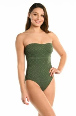 Saltwater Sands Bandeau One Piece -Lablanca Sales Shop LB4BC13 OLV F 2