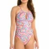 Pebble Beach High-Neck Keyhole One Piece